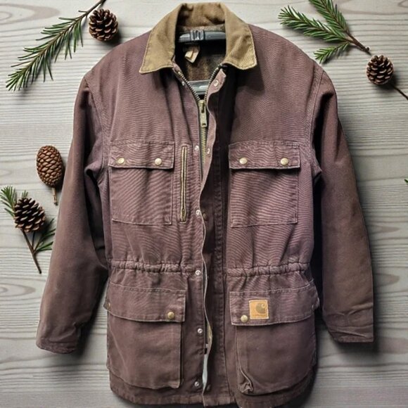 Carhartt Other - Vintage 90s Carhartt Mocha Brown Blanket-Lined Washed Duck Parka | Men’s M